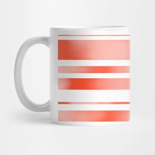 Red Watercolour Stripes Mug